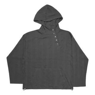 (2 colors) Asymmetrical Button Hoodie