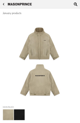 MASONPRINCE Stand Collar Windbreaker