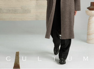 [CULTUM] Wool Blend Double-Breasted Long Coat