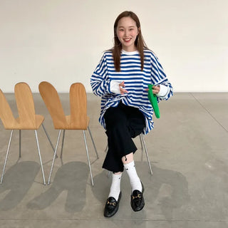Striped oversized t