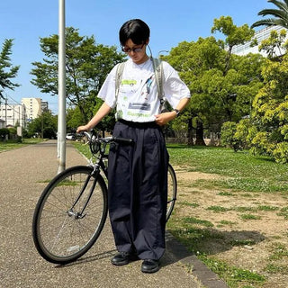 Balloon Fit Cotton Pants