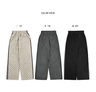 Dot Wide Line Pants - 3 Colors