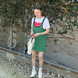 Patterned knit dress