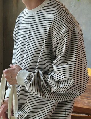 Heavy Pigment Striped Sweatshirt (3 colors)