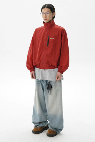 [MASONPRINCE] Lightweight Nylon Stand Collar Jacket