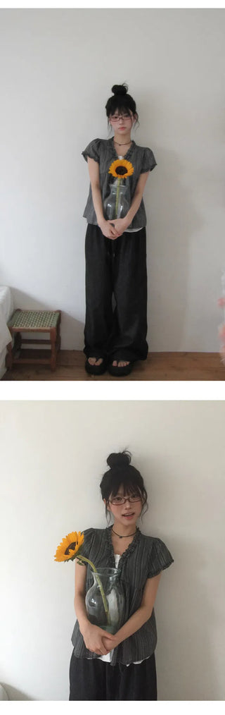 Special Feature Real Daily / All Staff Favorite Summer Raw Wide Elastic Waist Pants - 2 Colors