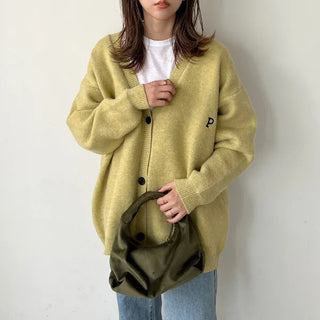 P Lettering Cardigan