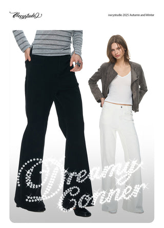 [NECY] Noir Sculptural Flare Pants (2color)