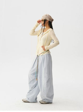 [Monterest] Quick-Dry Burnout Wide Leg Pants