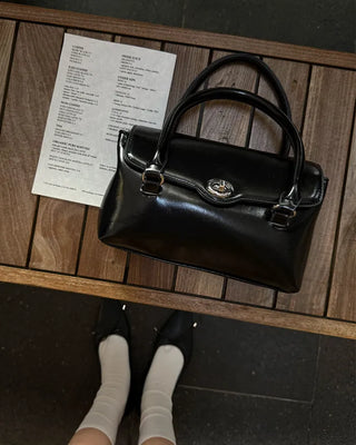 Square Silver Buckle Point Bag