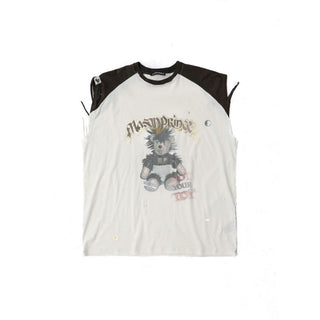 [MASONPRINCE] Punk Bear Raglan Sleeve Top
