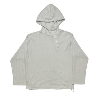 (2 colors) Asymmetrical Button Hoodie