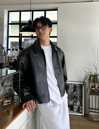 Perfect fit leather blouson (good fit)