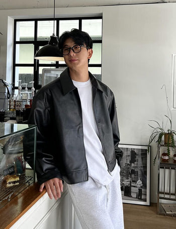 Perfect fit leather blouson (good fit)