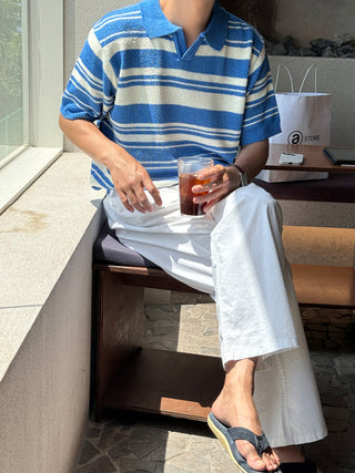 Libero Pigment Linen Long Wide Pants