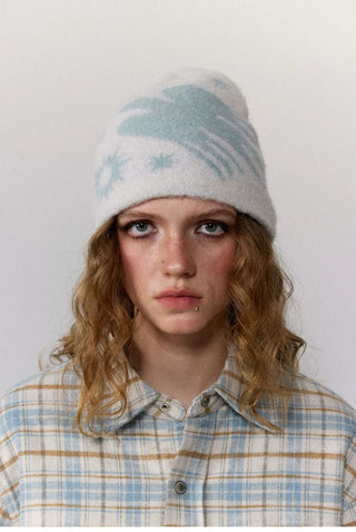[Monterest] Jacquard Pattern Brushed Knit Beanie