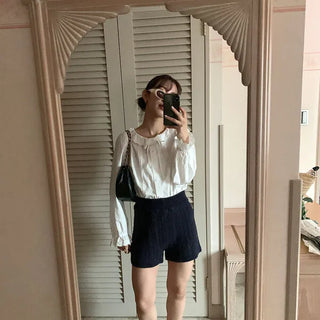 Pintuck lace blouse