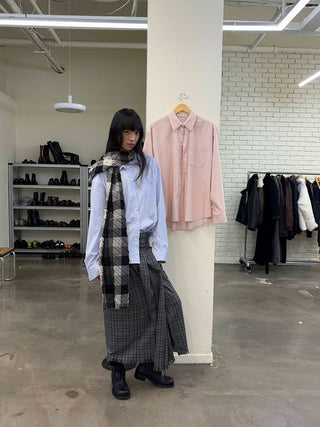 [NeverSeez] Lustrous Cotton Blend Shirt