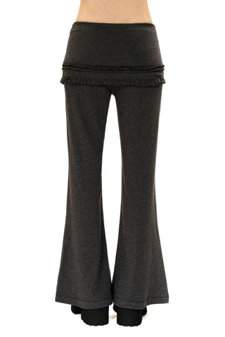 [Moromoro2] Lace Trim Layered Flare Pants