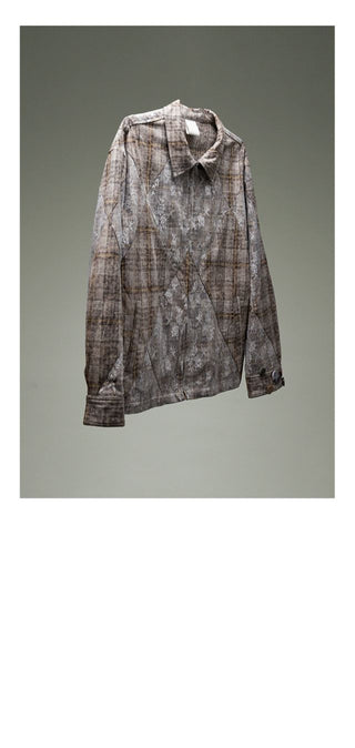 CONP Lace patchwork shirt (gray)