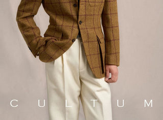 [CULTUM] 1930s Heavyweight Wool Windowpane Blazer