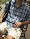 Stain Pigment Check Short Sleeve Shirt (5 colors)