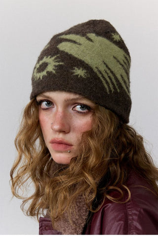 [Monterest] Jacquard Pattern Brushed Knit Beanie