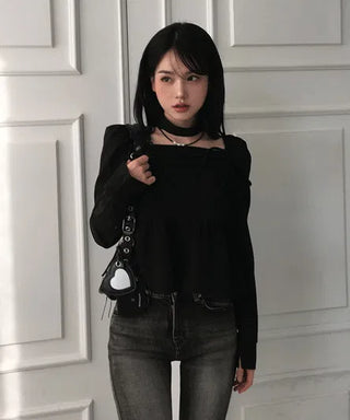 Forming Choker Ribbon Blouse - 3 Colors
