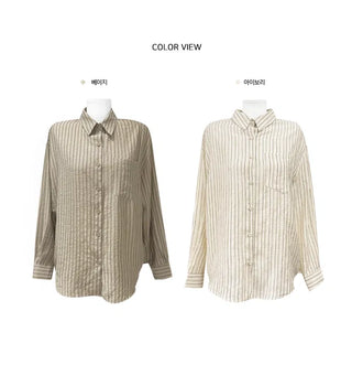 Hitch Stripe Semi-Over Shirt - 2 Colors