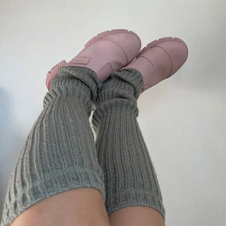 Knitted warmer socks