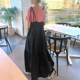 ribbon sleeveless cancan ops