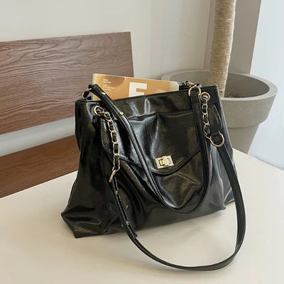Rareble Chain Classic Buckle Big Shoulder Bag (4 colors)