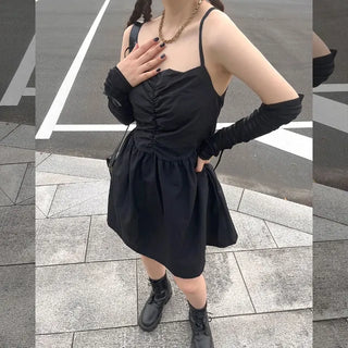 Shirred Mini Dress