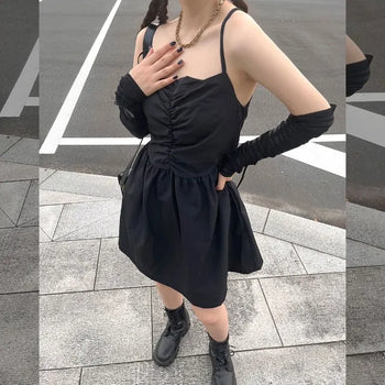 Shirred Mini Dress