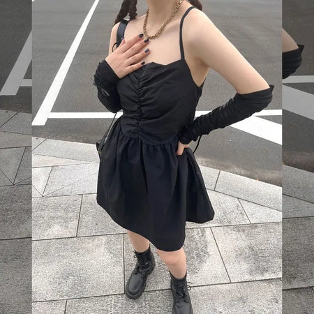 Shirred Mini Dress