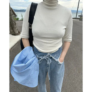 Turtleneck Half T-shirt