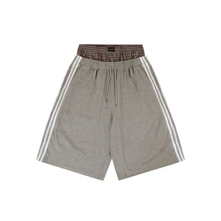 [MASONPRINCE] Side Stripe Wide Leg Bermuda Shorts