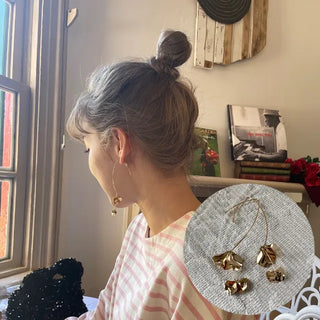 Gold drop earrings