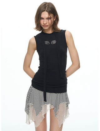 [NECY] Angel Wing Scarf Sleeveless Top