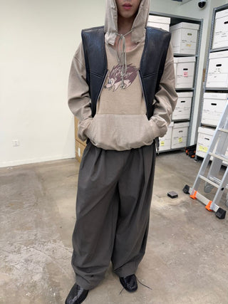 [NeverSeez] Pleated Wide-Leg Pants