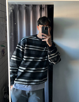 Code Striped Sweatshirt (2 colors)