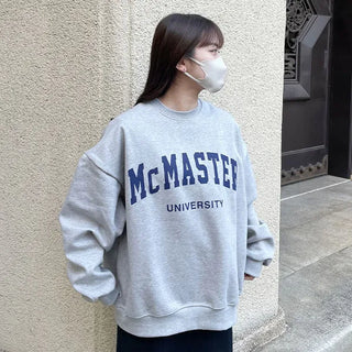 Fleece-lined printed sweatshirt