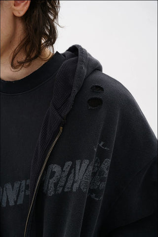 [MASONPRINCE] Double-layer Loose Sweatshirt Set