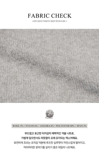 Pigmented Daily Off-Shoulder Over Wool Knitwear - 4 Colors