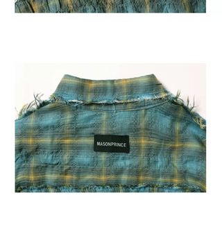 [MASONPRINCE] Salt Shrink Distressed Check Sun-Proof Shirt