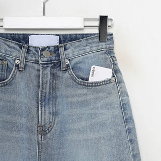 Wide denim pants
