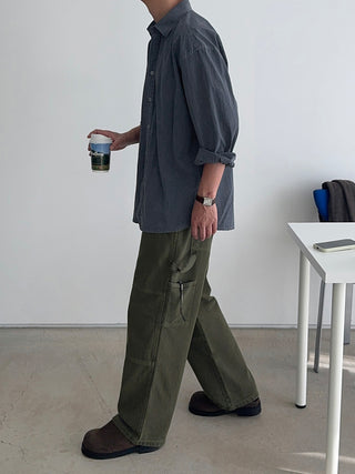Luel Nylon Pigment Oversized Shirt