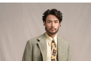 [CULTUM] Heavyweight Wool Herringbone Blazer