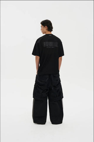[MASONPRINCE] Receipt Tag Raw Edge Short Sleeve T-Shirt