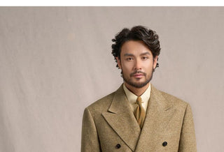 [CULTUM] 1930s Wool Blend Peak Lapel Blazer